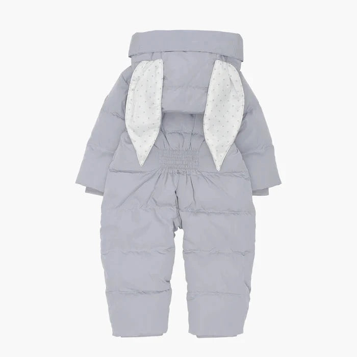 Livly Baby Overall Daunenfüllung, mit Kapuze und Hasenohren