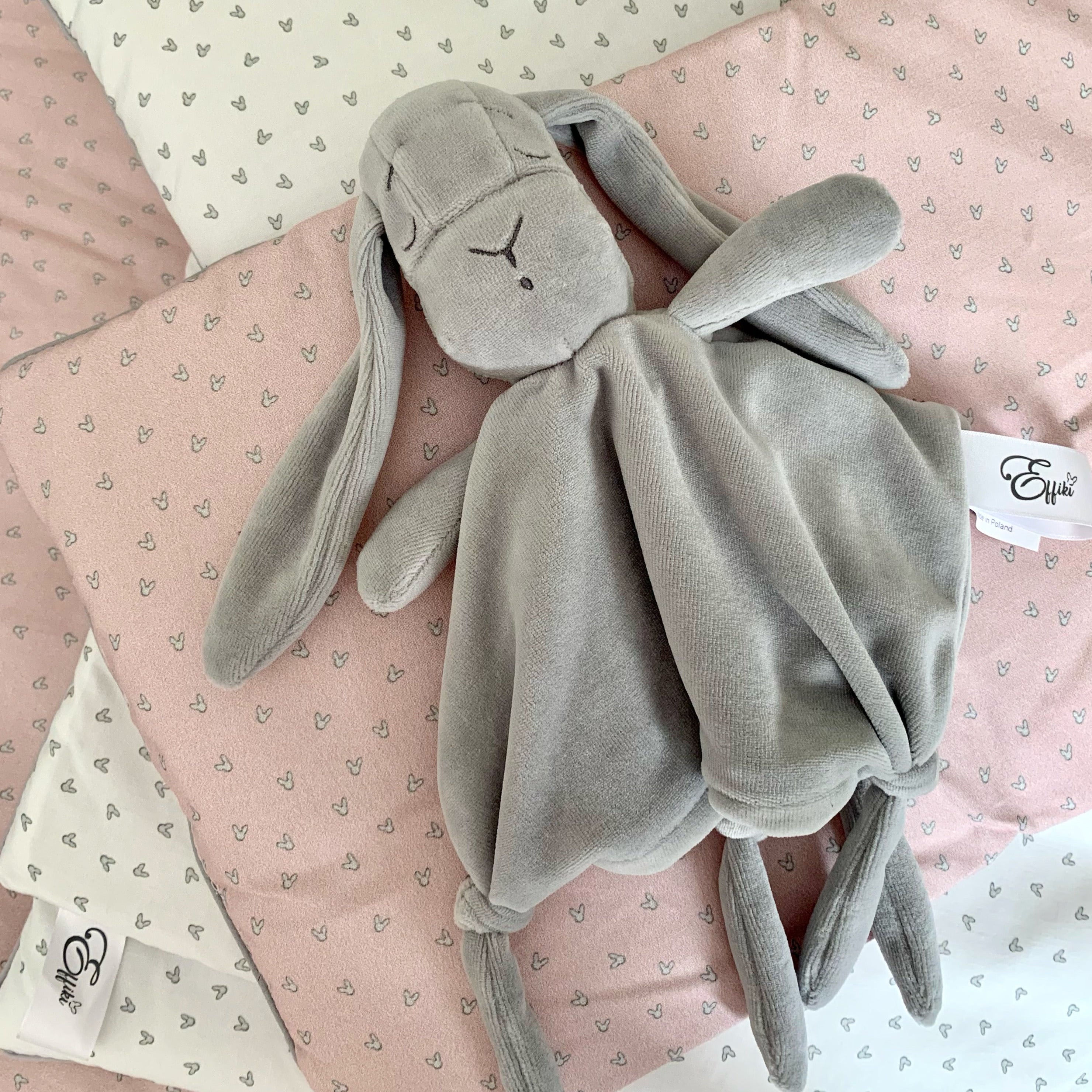 Effiki Schmusetuch Doudou Hase grau