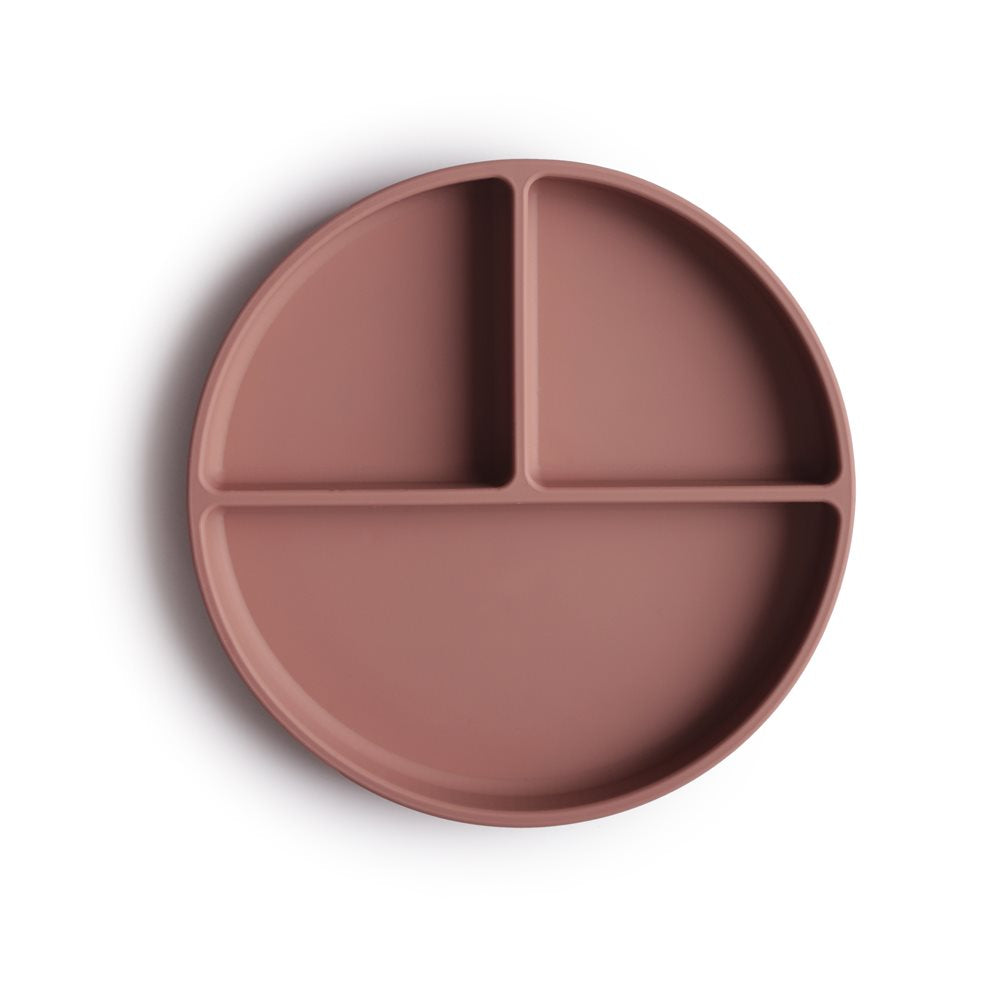 Silikon Teller mit Saugnapf cloudy mauve