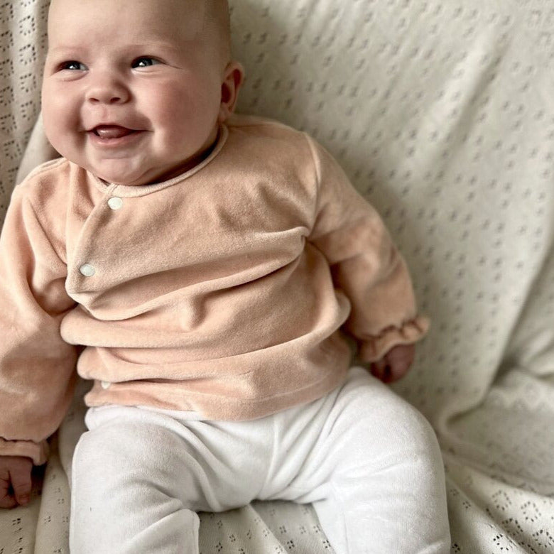Poetree Kids Baby Set aus Samt blush pink für Neugeborenes