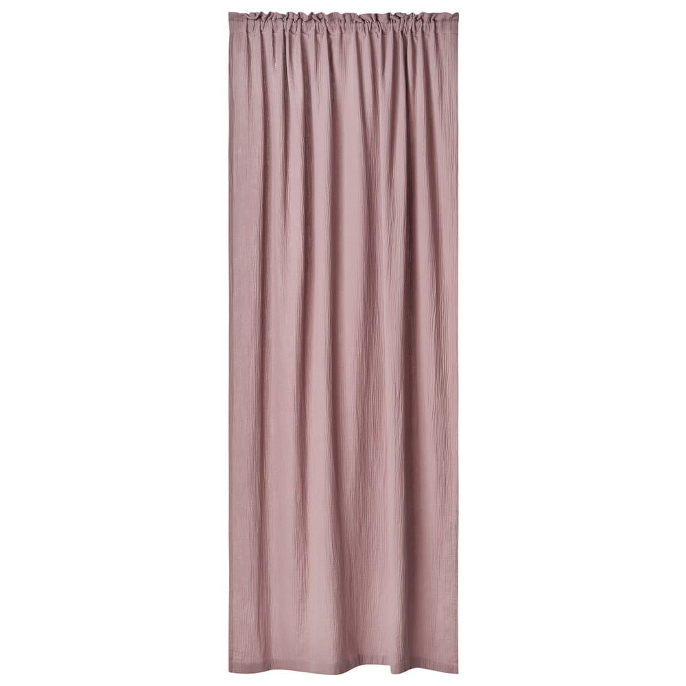 Vorhang aus organischem Musselin mauve