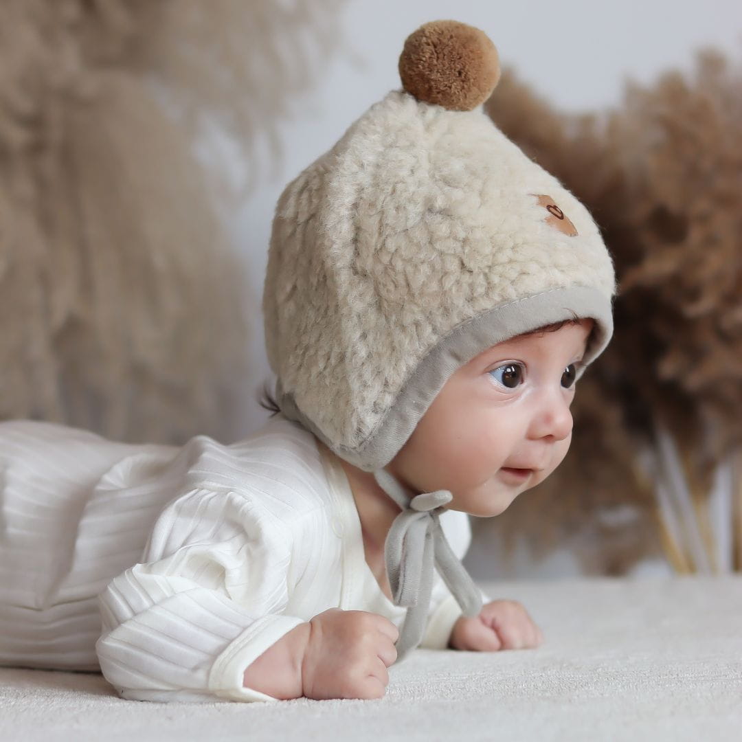Mütze TULIP aus Premium-Schafwolle beige