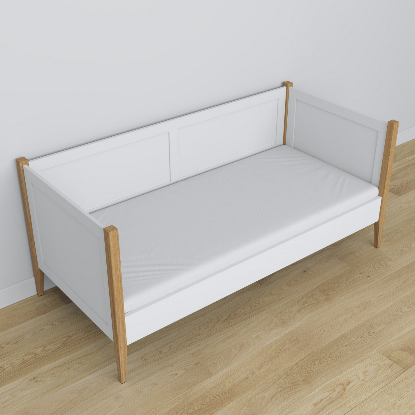Kinderbett Sofa NORSK weiß / eiche