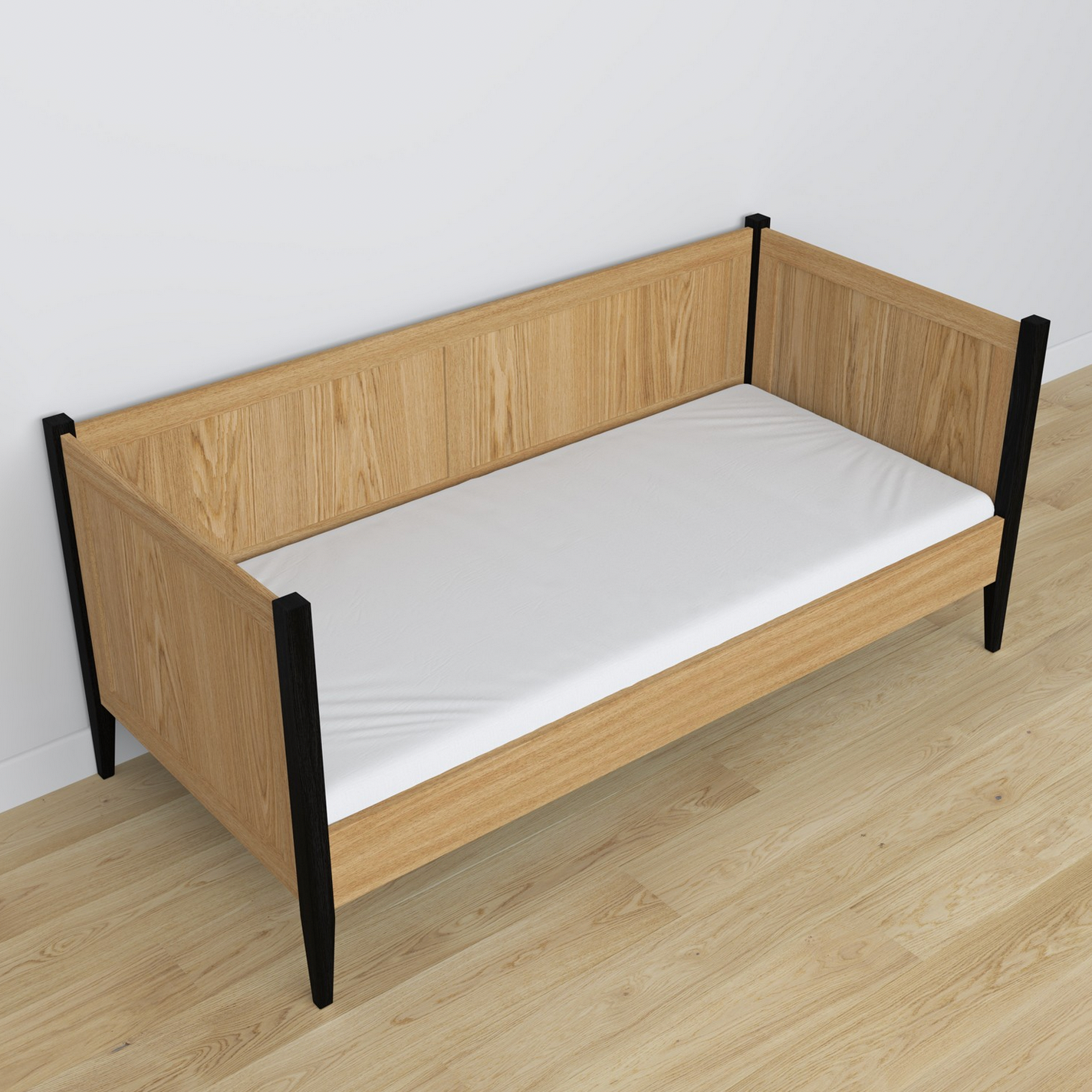 Kinderbett Sofa NORSK eiche schwarz