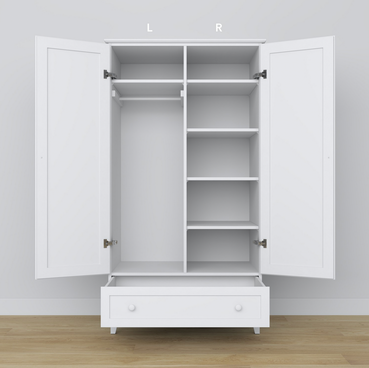Kleiderschrank NORSK weiß