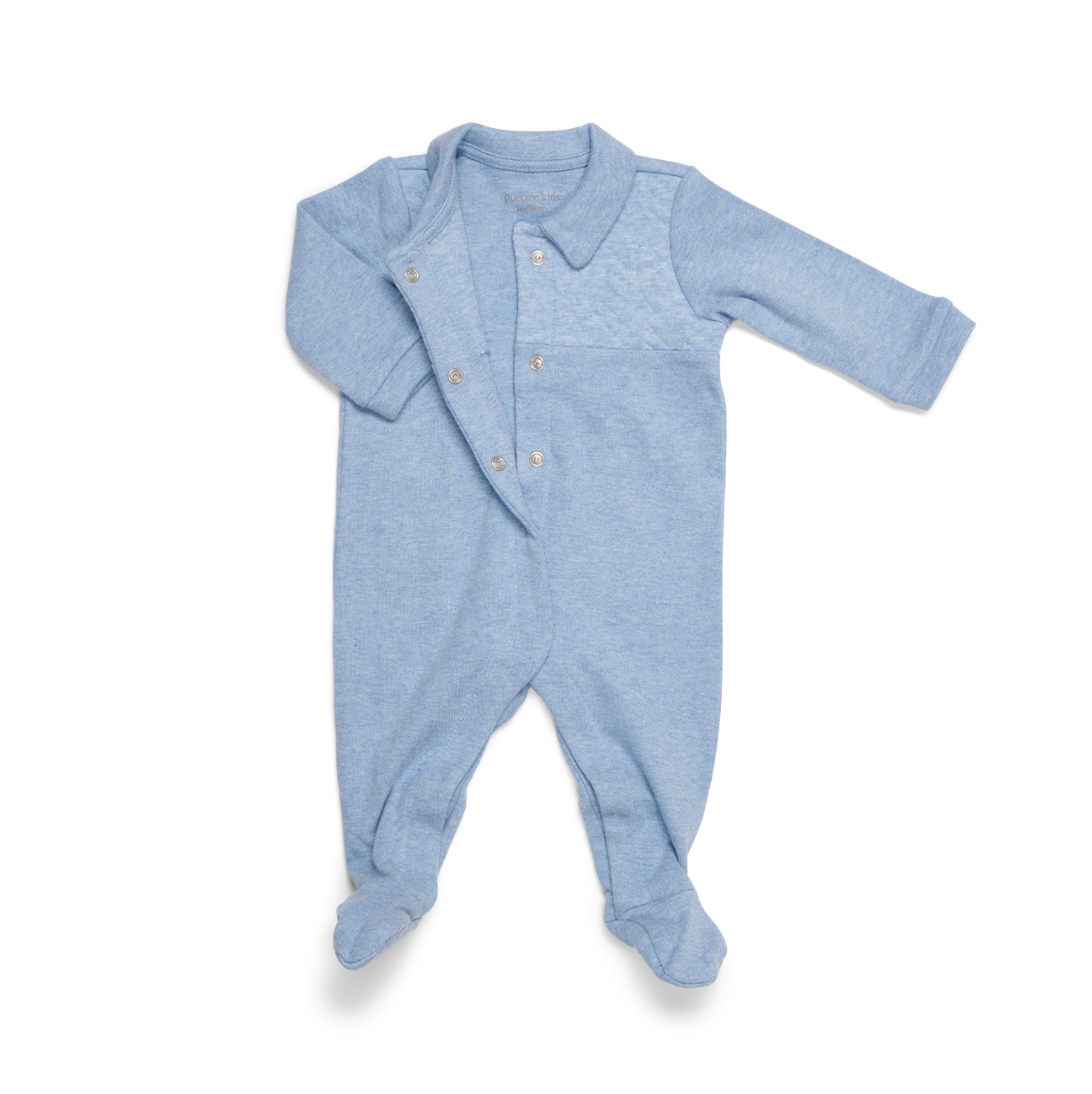 Baby Strampler Chevron denim blue