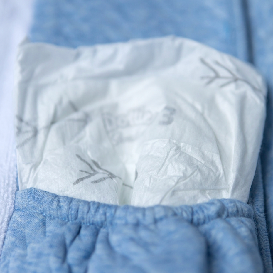 Wickelunterlage CHEVRON DENIM BLUE