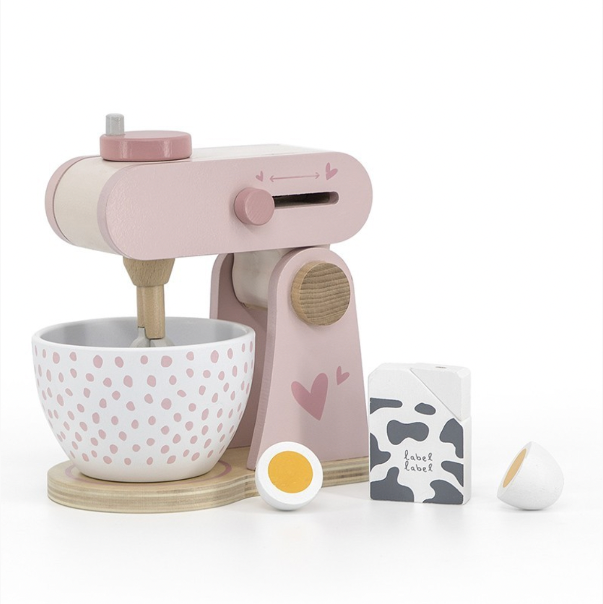 Kinder Küchenmaschine aus Holz rosa ab 3 Jahren