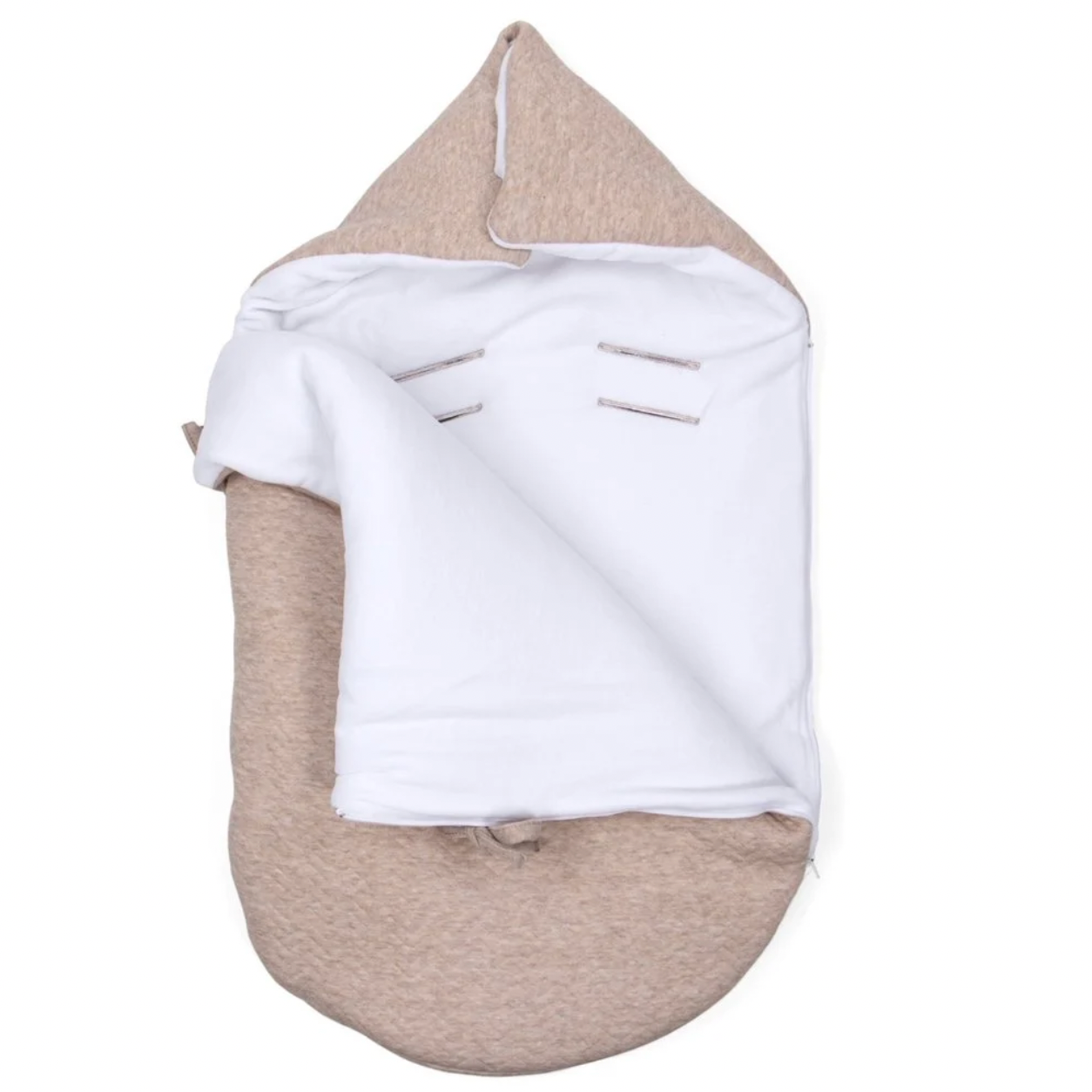 Fußsack für Babyschale Chevron Light Camel