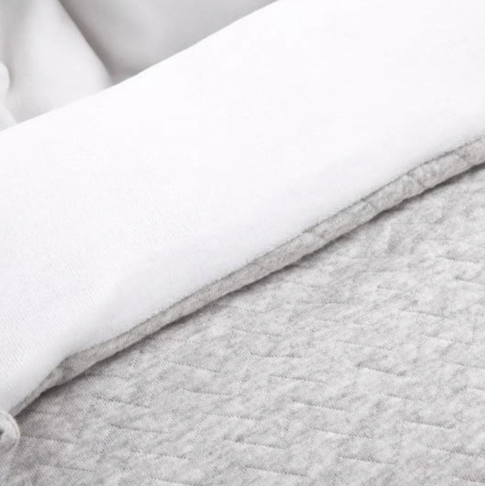 Fußsack für Babyschale Chevron Light Grey