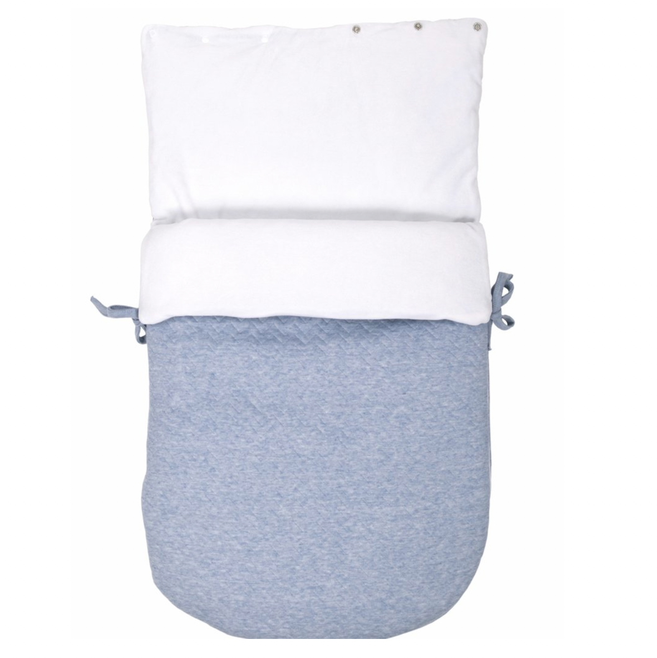 Fußsack für Babyschale Chevron Denim Blue