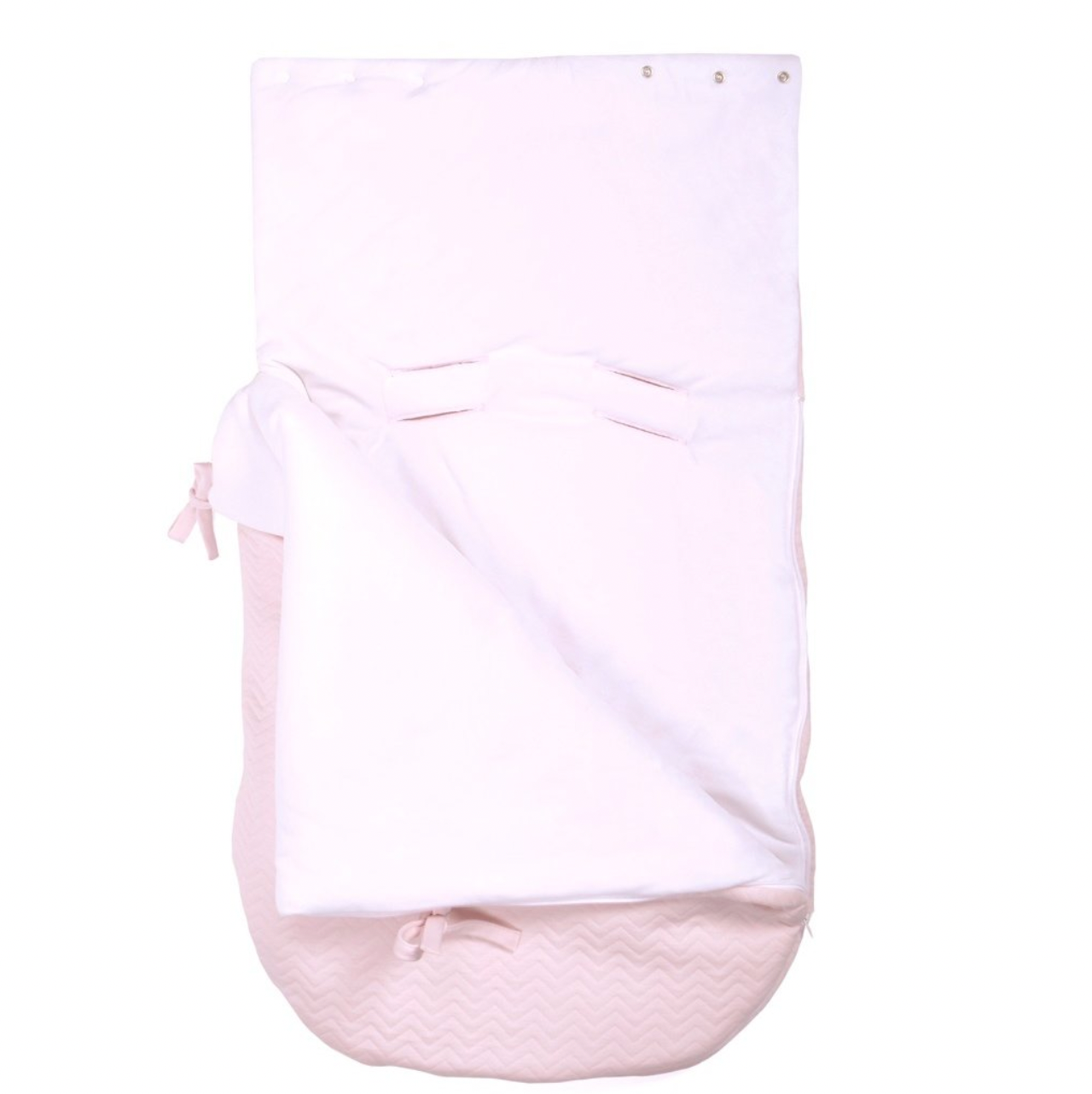 Fußsack für Babyschale Chevron Light Pink