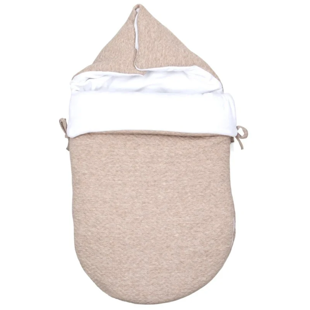 Fußsack für Babyschale Chevron Light Camel