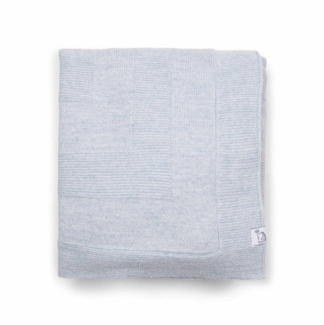 Baby Decke Aspen aus Wolle blau 