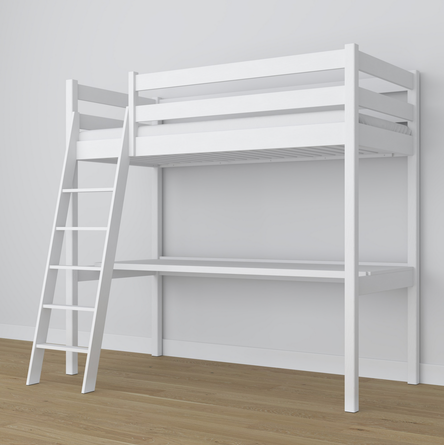 Hochbett WOODY 03 mit Schreibtisch