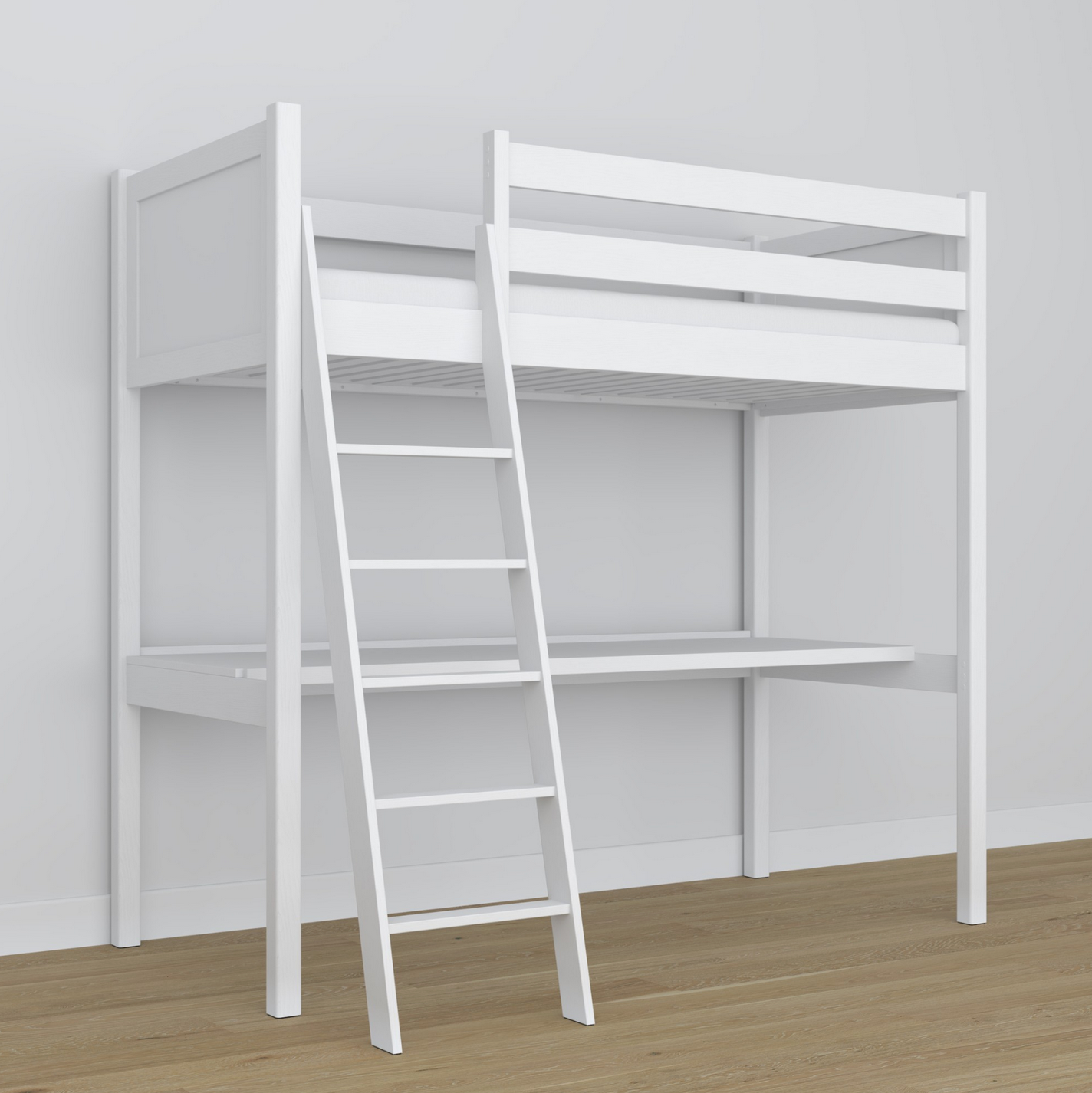 Hochbett WOODY 04 mit Schreibtisch