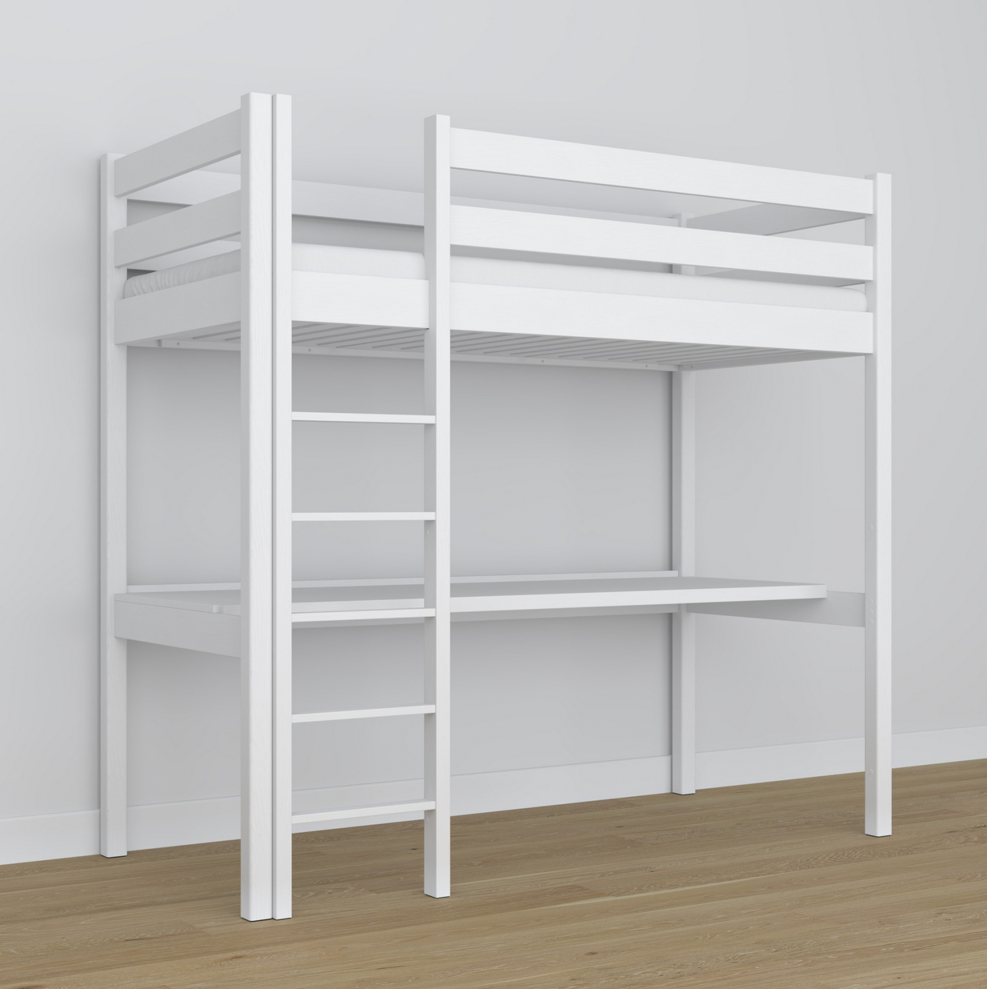 Hochbett WOODY 05 mit Schreibtisch