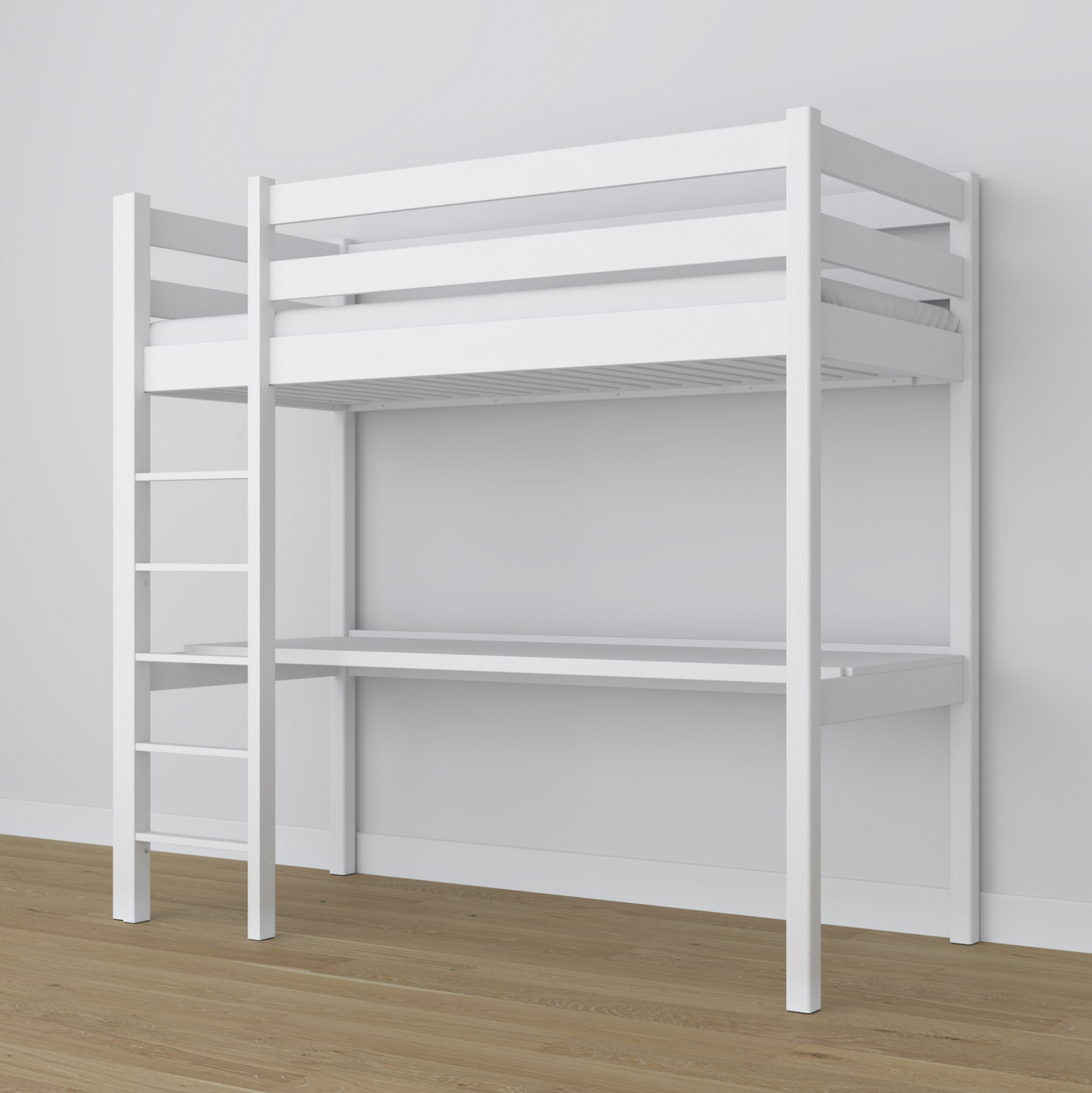 Hochbett WOODY 05 mit Schreibtisch