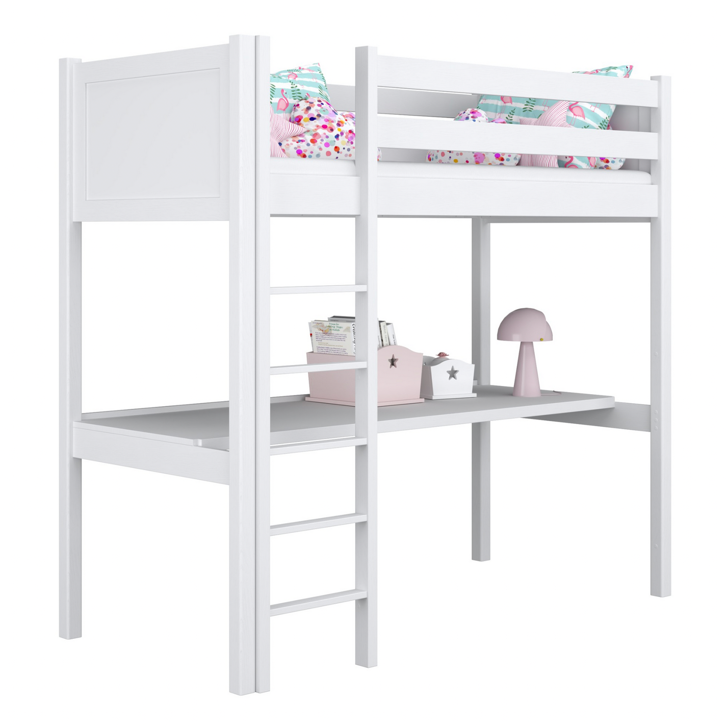 Hochbett WOODY 06 mit Schreibtisch