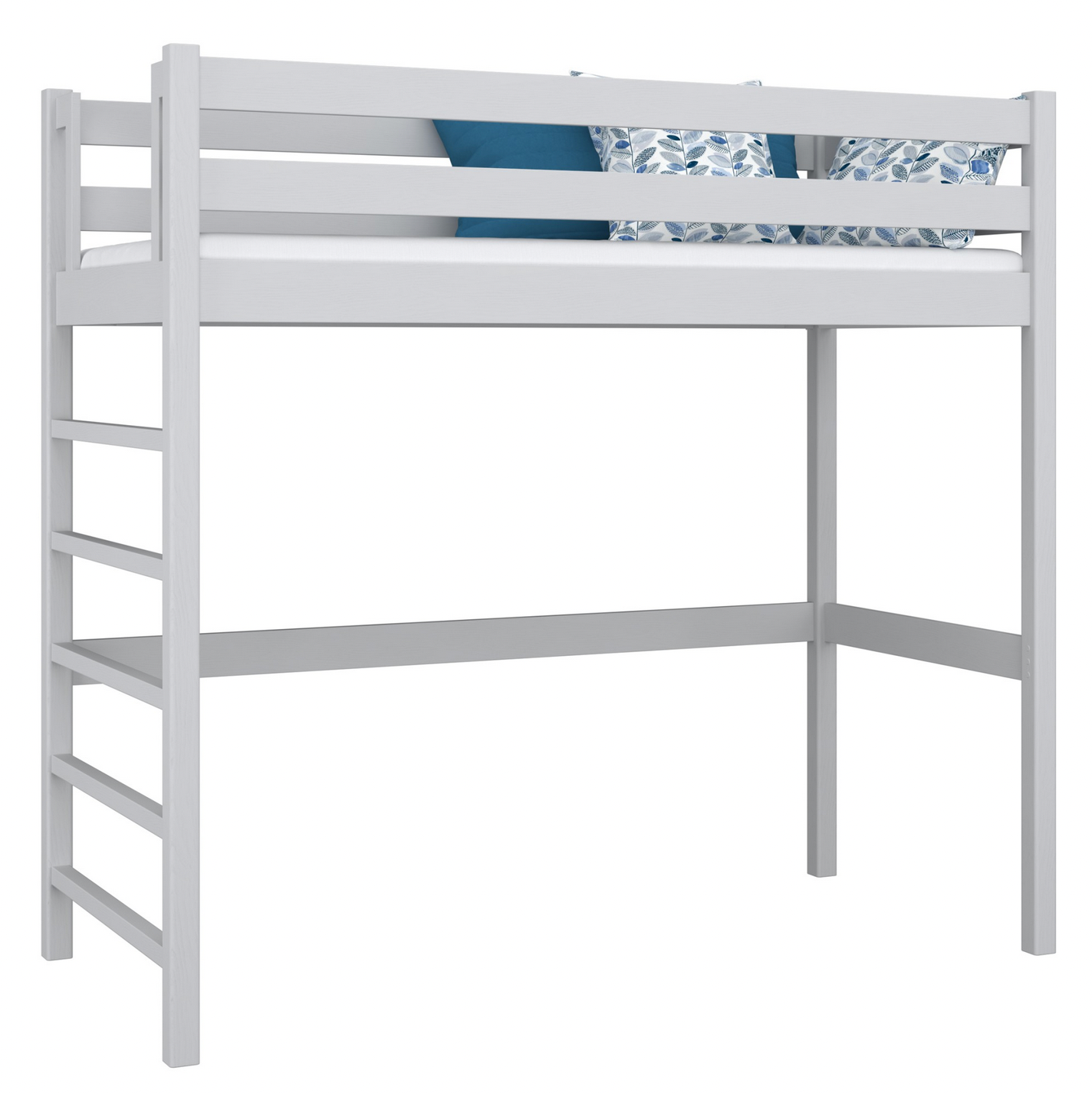 Hochbett WOODY 01 hellgrau