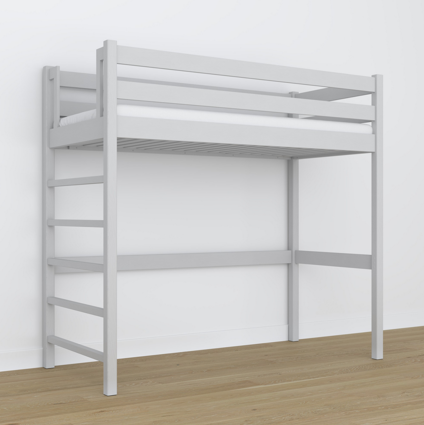 Hochbett WOODY 01 hellgrau