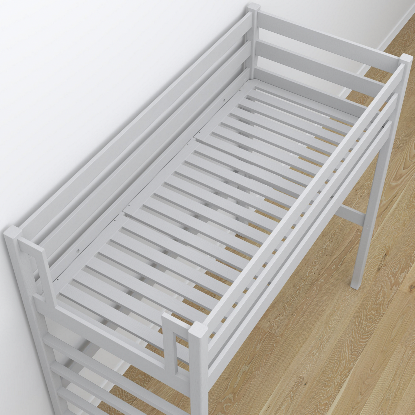 Hochbett WOODY 01 hellgrau