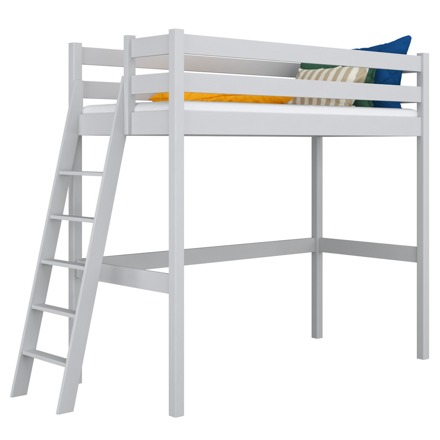 Hochbett WOODY 02 hellgrau