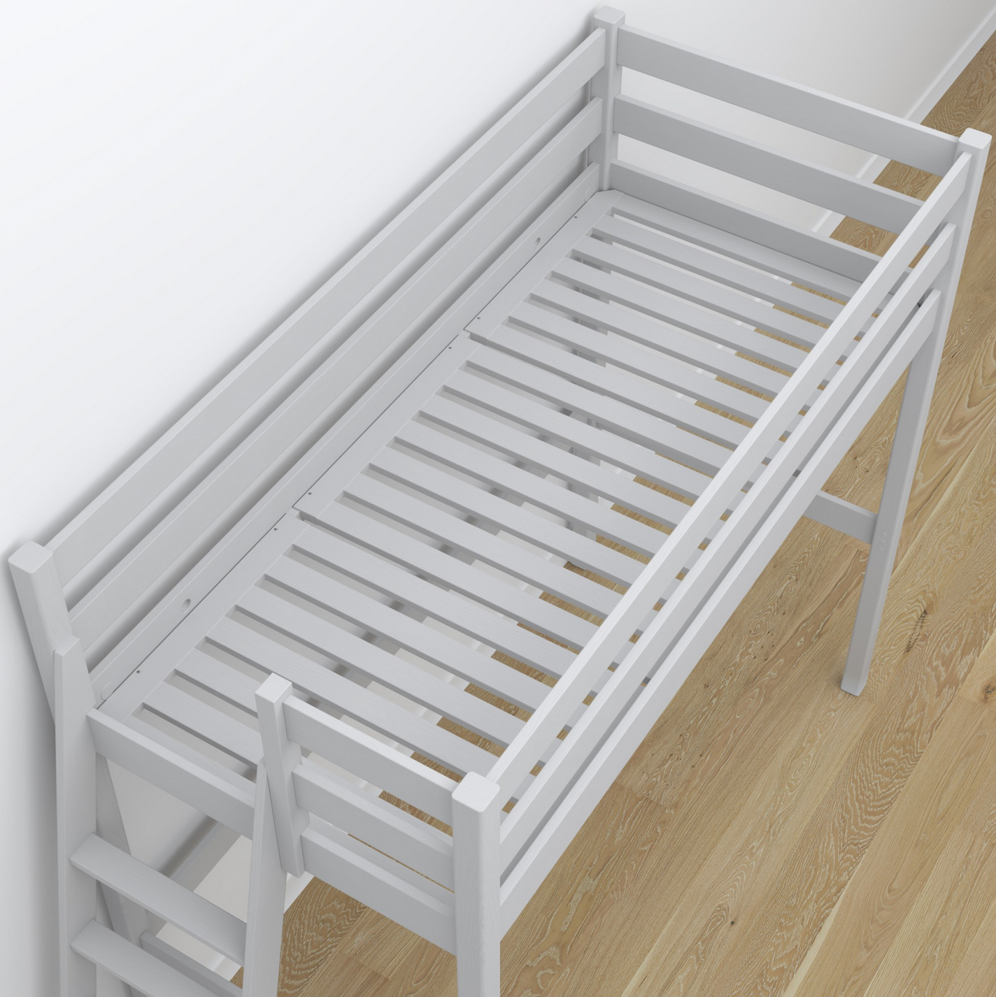 Hochbett WOODY 02 hellgrau
