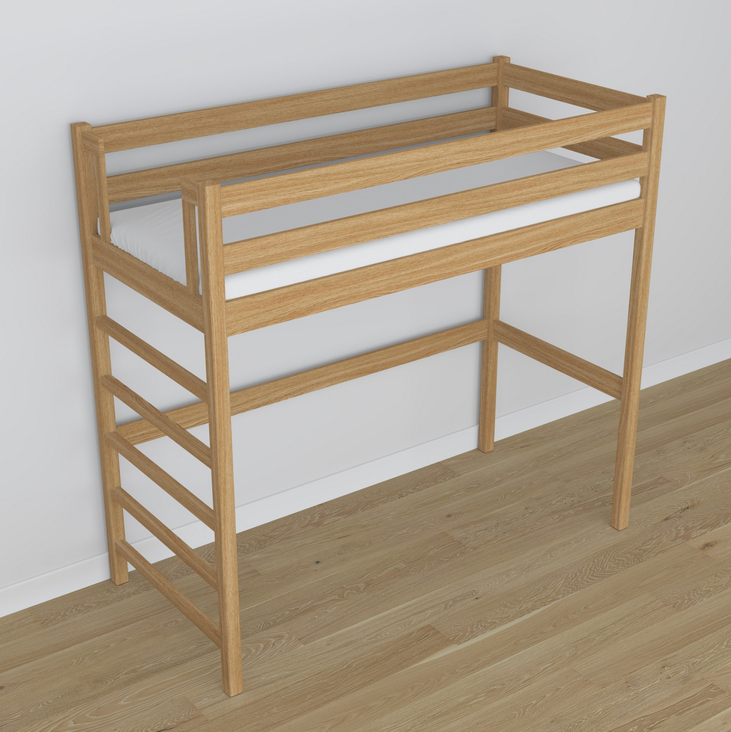 Hochbett WOODY 01 Eiche natur