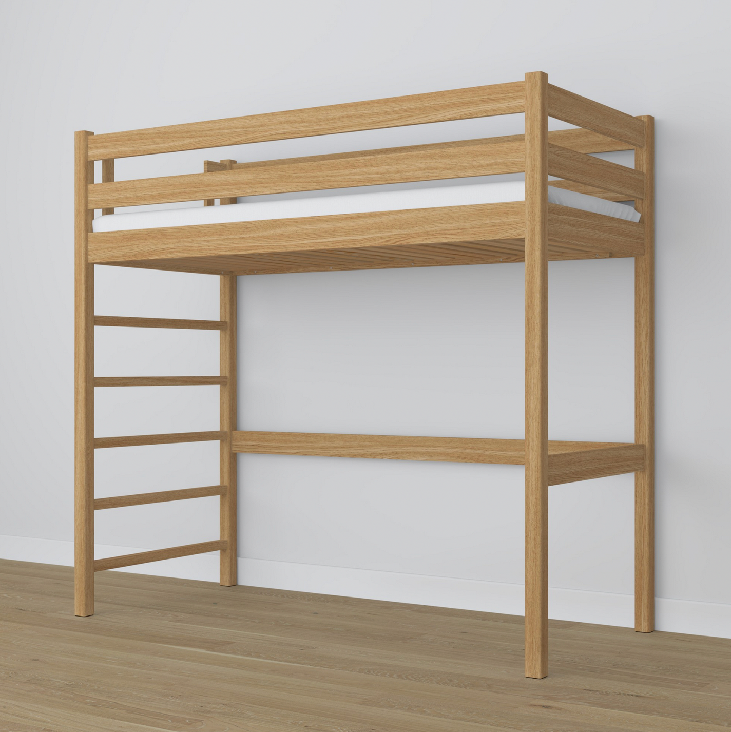 Hochbett WOODY 01 Eiche natur