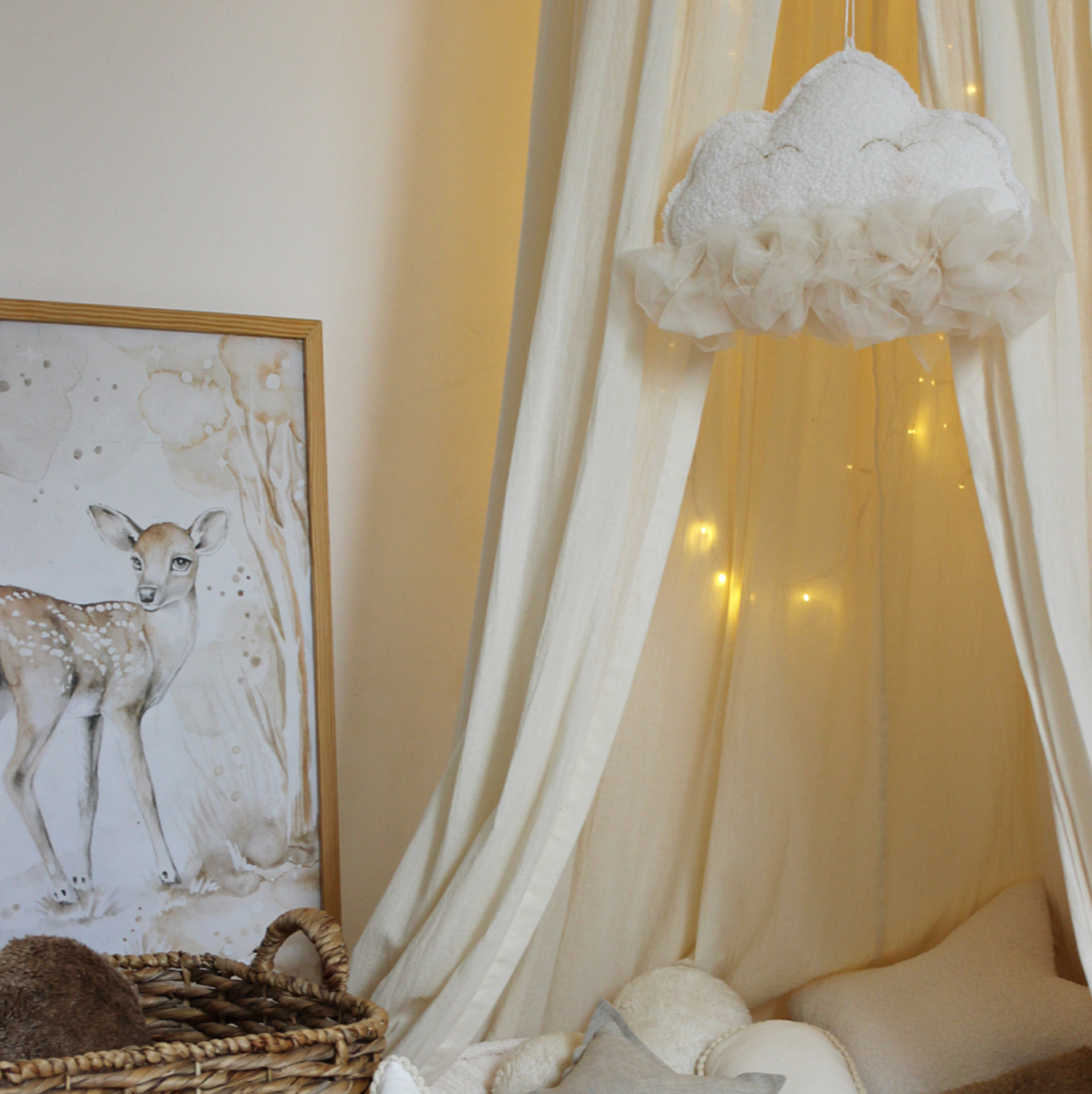 Cotton & sweets Mobile Wolke vanille zum Aufhängen