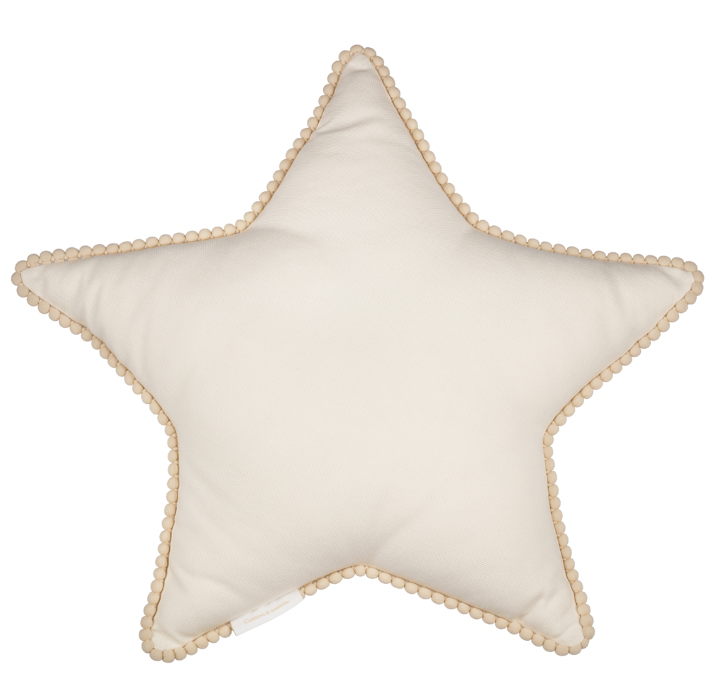 Sternkissen Boho mit Pompoms vanille online kaufen