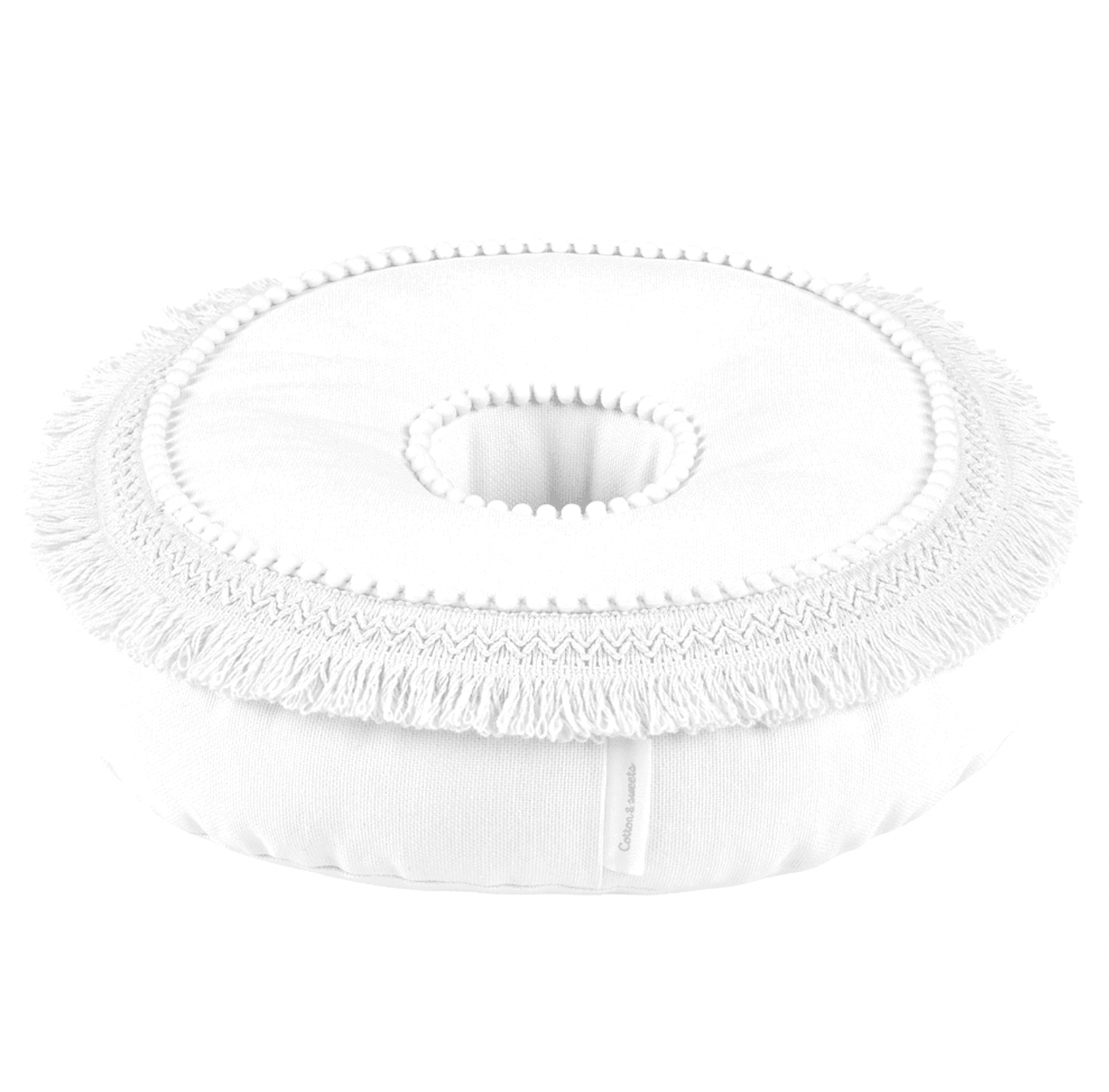 Dekokissen BOHO Donut weiß