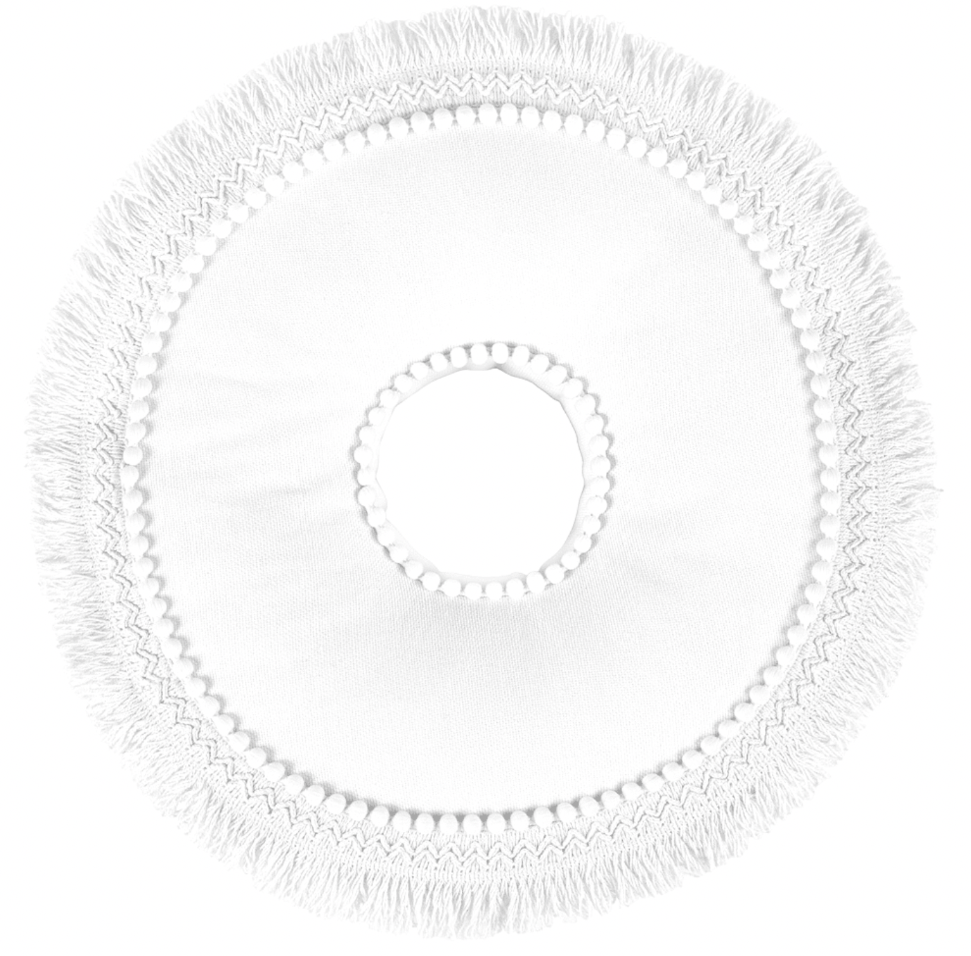 Dekokissen BOHO Donut weiß