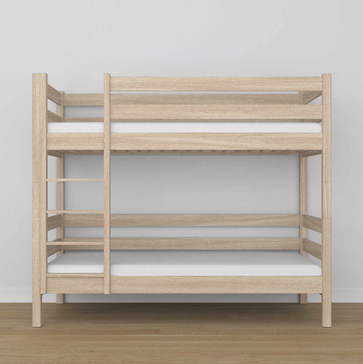 Stockbett WOODY 01 Eiche weiß lasiert