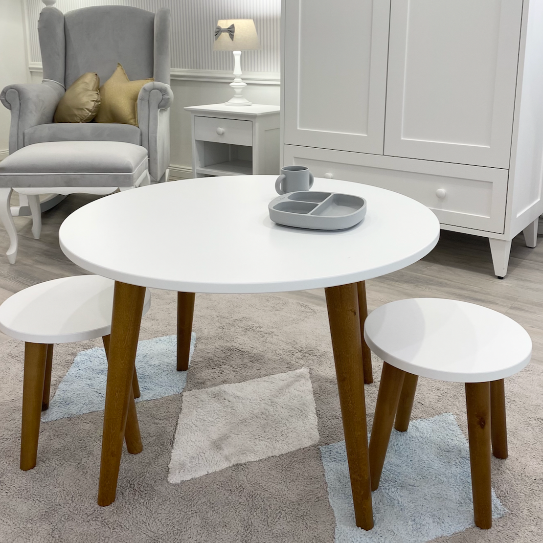 Kinderhocker NORDIC weiß