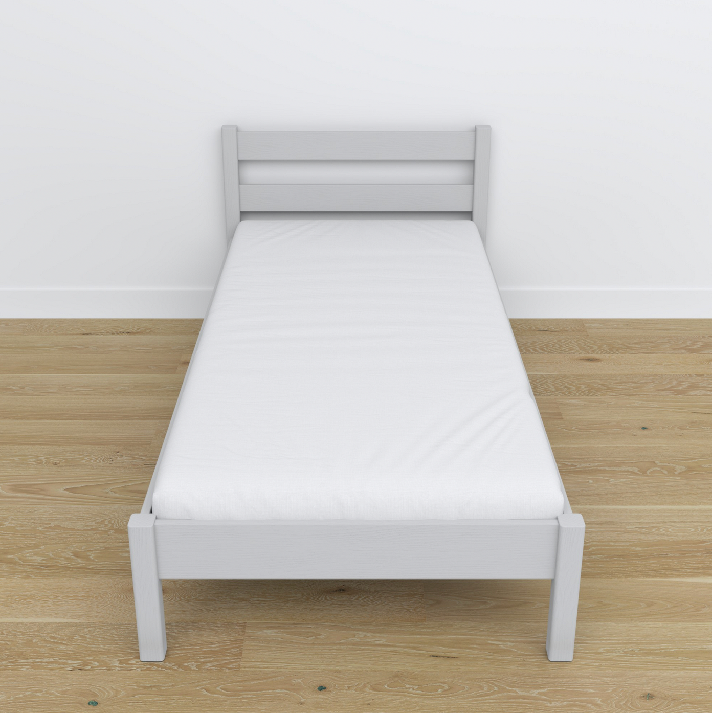 Kinderbett BASIC aus Holz 90x200 hellgrau