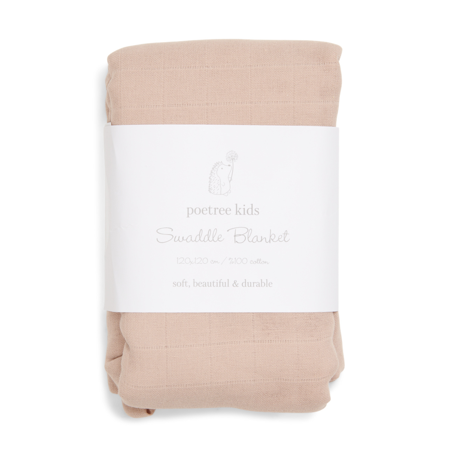 Pucktuch Swaddle beige camel 120x120 von Poetree Kids