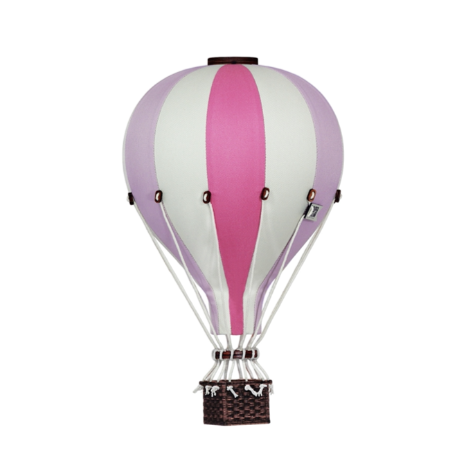 Heißluftballon lila / vanille / pink