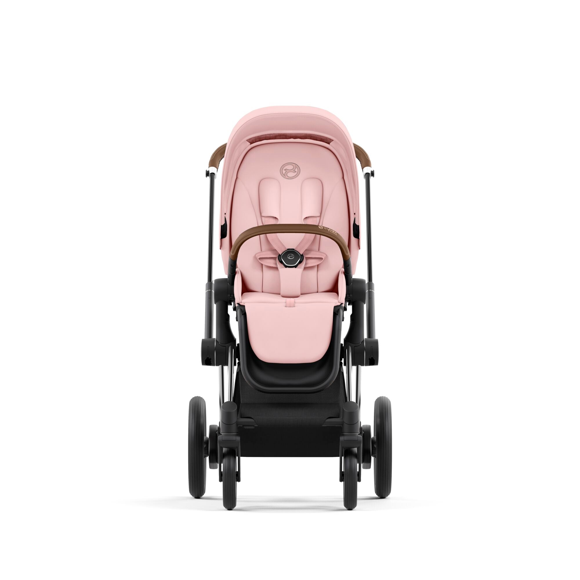 e-Kinderwagen CYBEX e-Priam www.harmony-ambiente.at | CYBEX e-Priam Chrome & Brown mit Sitz Peach Pink