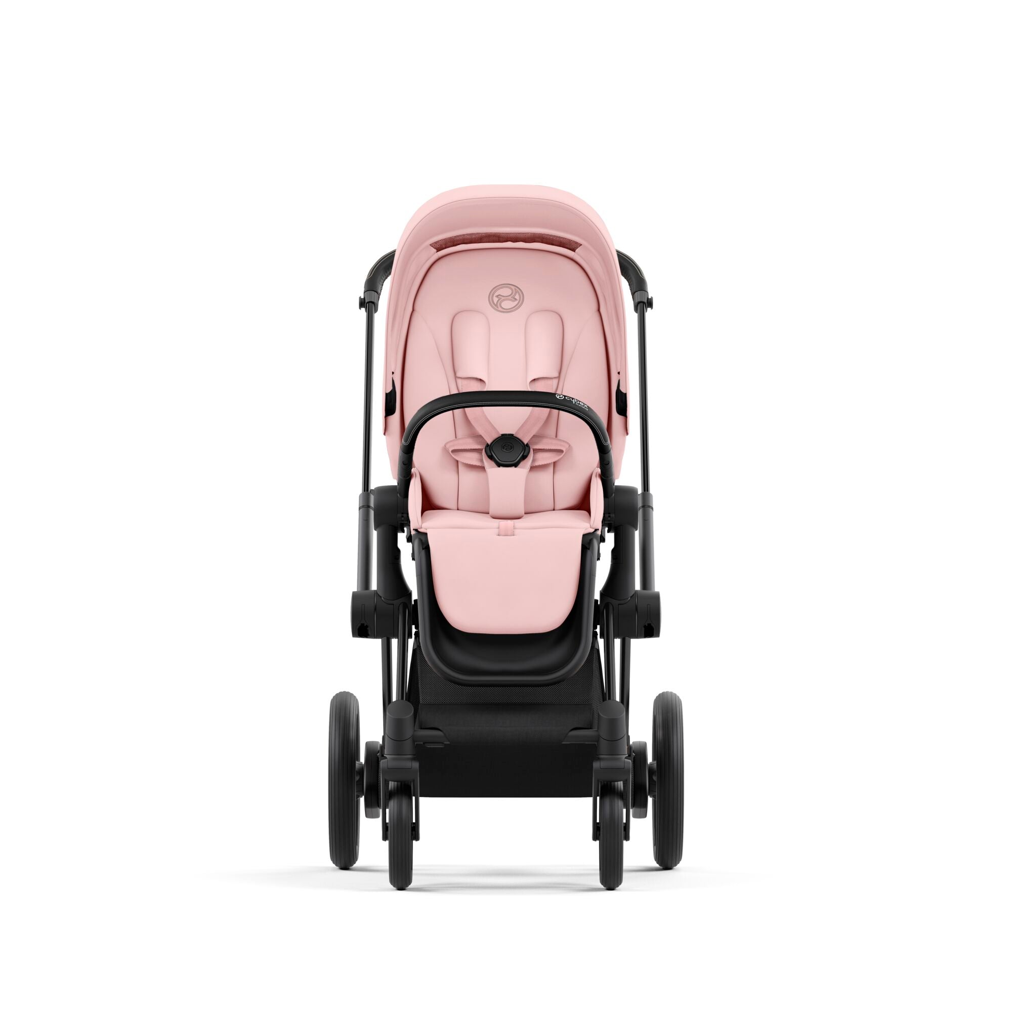 e-Kinderwagen CYBEX e-Priam www.harmony-ambiente.at | CYBEX e-Priam Matt Black mit Sitz Peach Pink