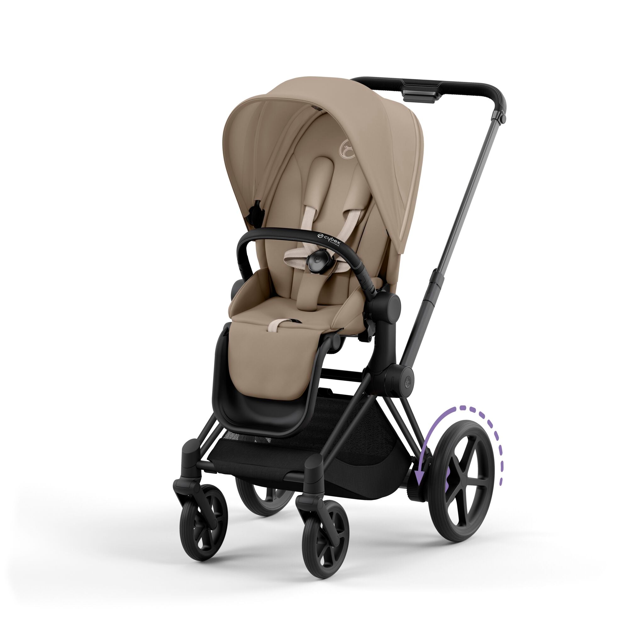 e-Kinderwagen CYBEX e-Priam www.harmony-ambiente.at | CYBEX e-Priam Matt Black mit Sitz Cozy Beige