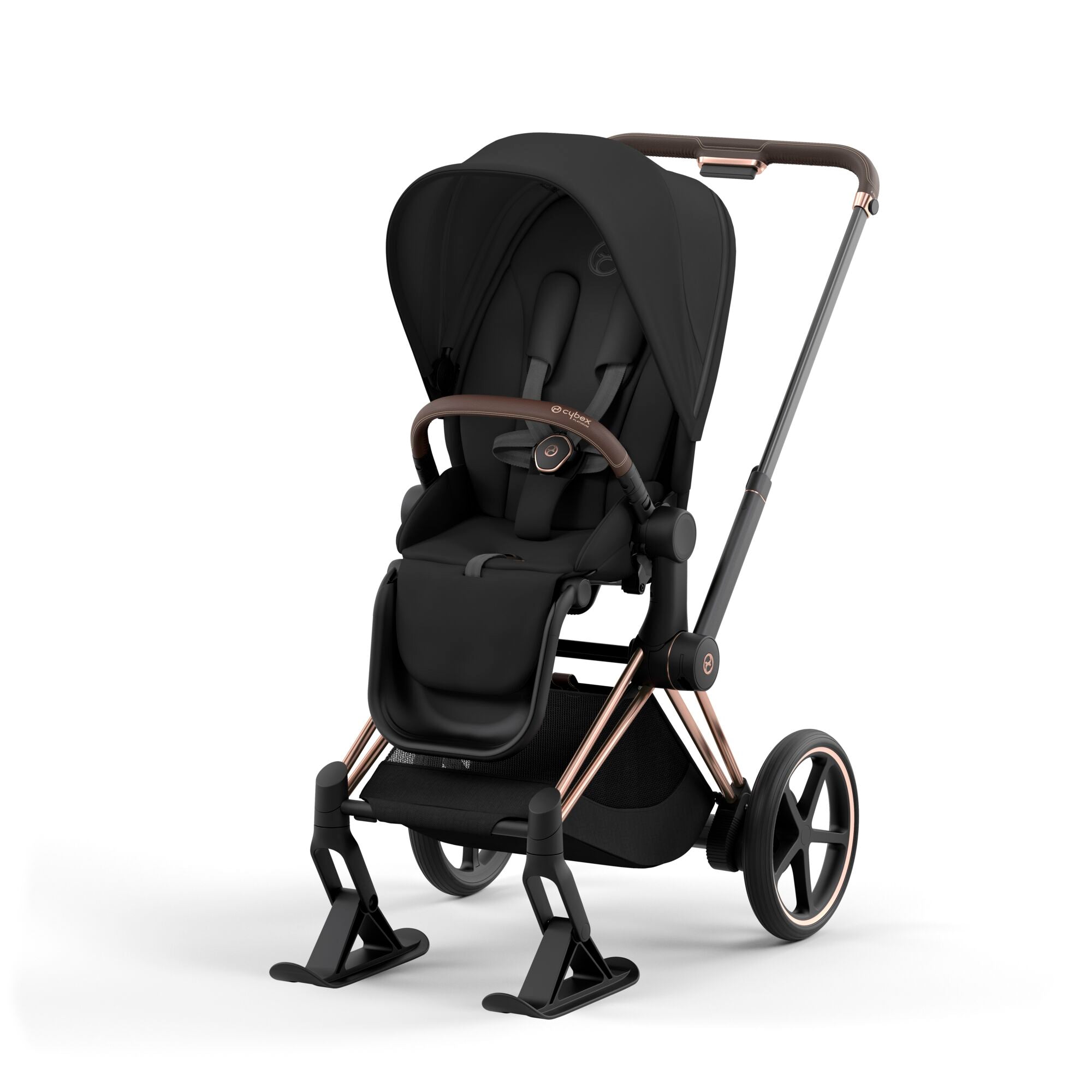 e-Kinderwagen von CYBEX bei harmony-ambiente.at | e-Priam Rosé Gold mit Kufen