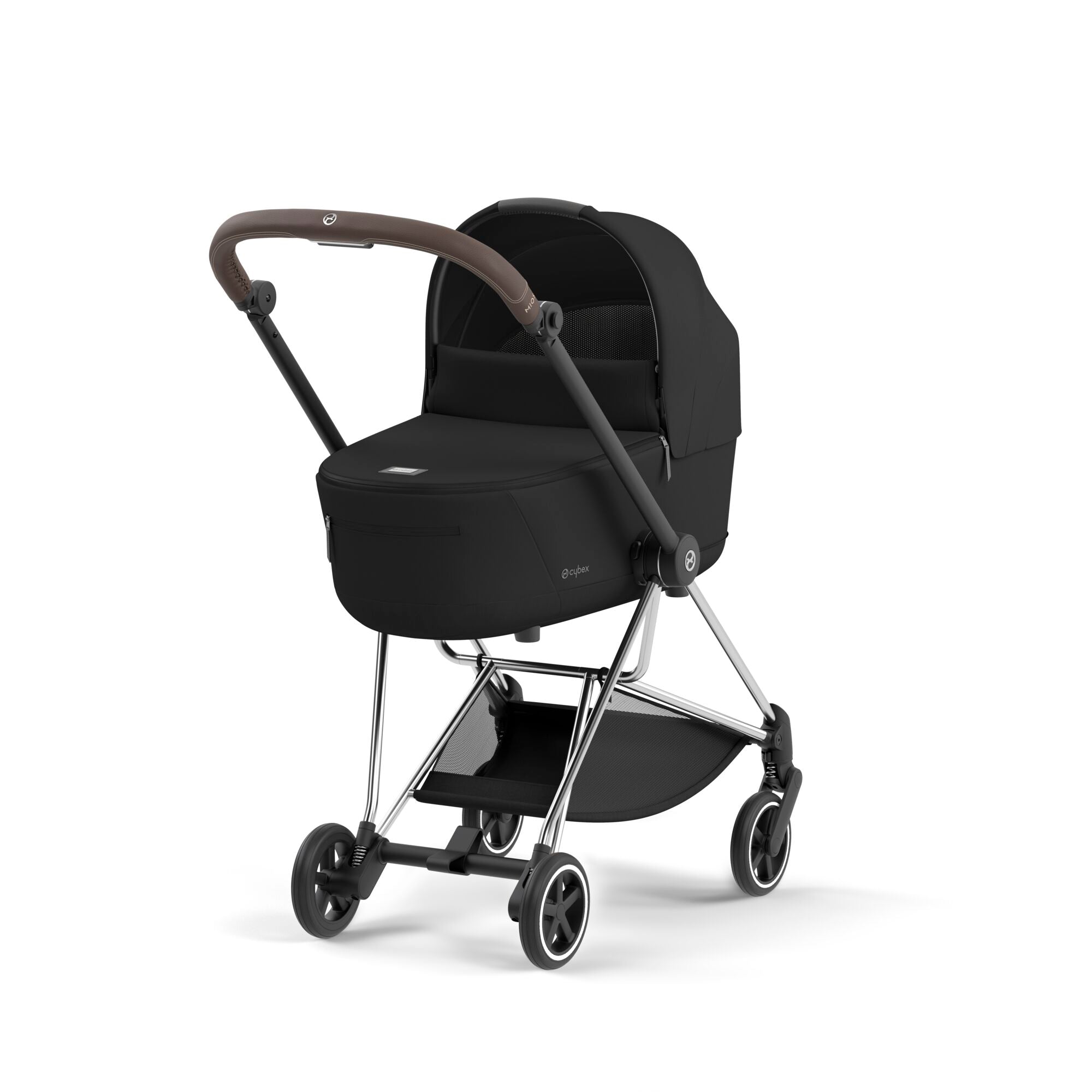 Kinderwagen Mios CYBEX Chrome Brown mit Babywanne Sepia Black