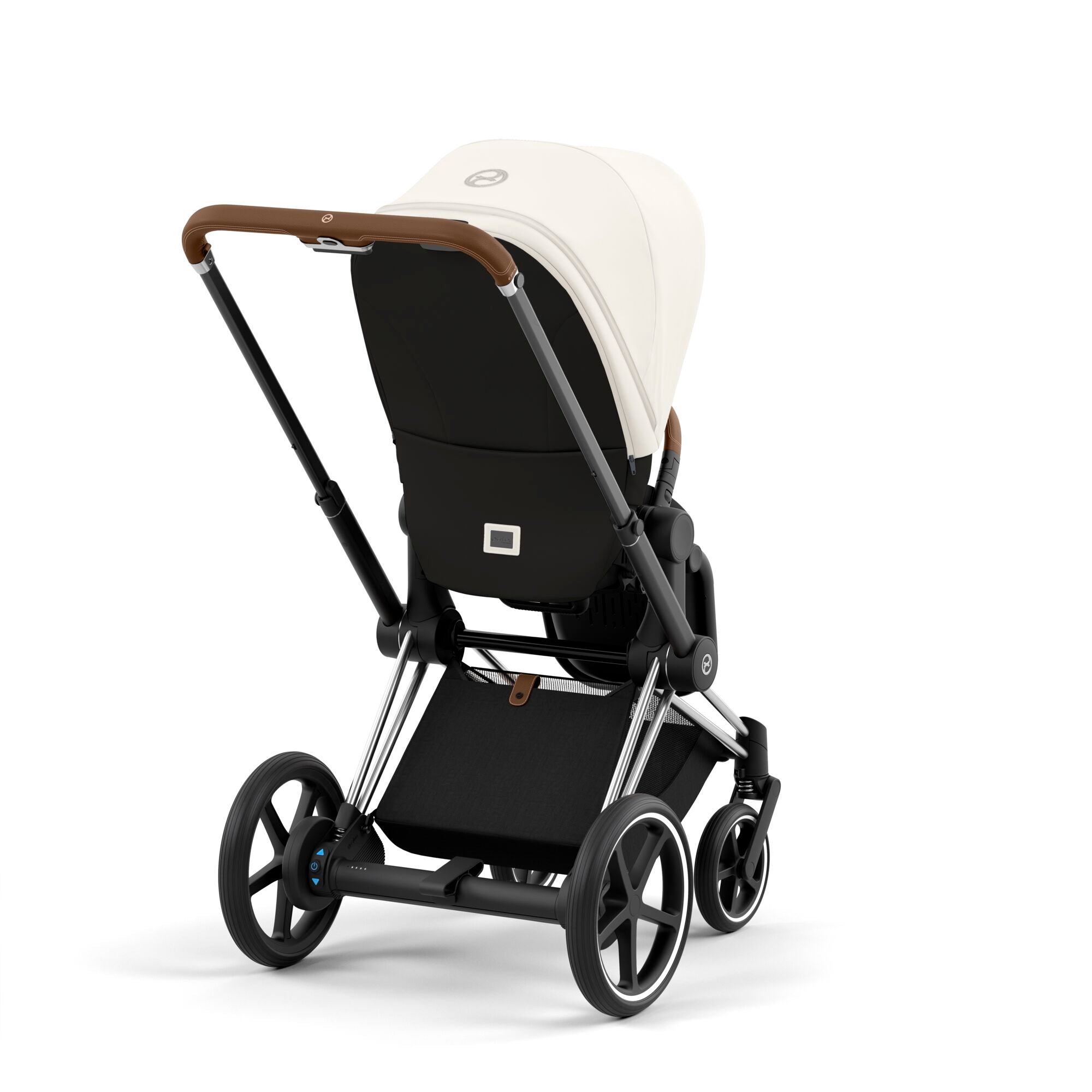 e-Kinderwagen CYBEX e-Priam www.harmony-ambiente.at | CYBEX e-Priam Chrome & Brown mit Sitz Off White