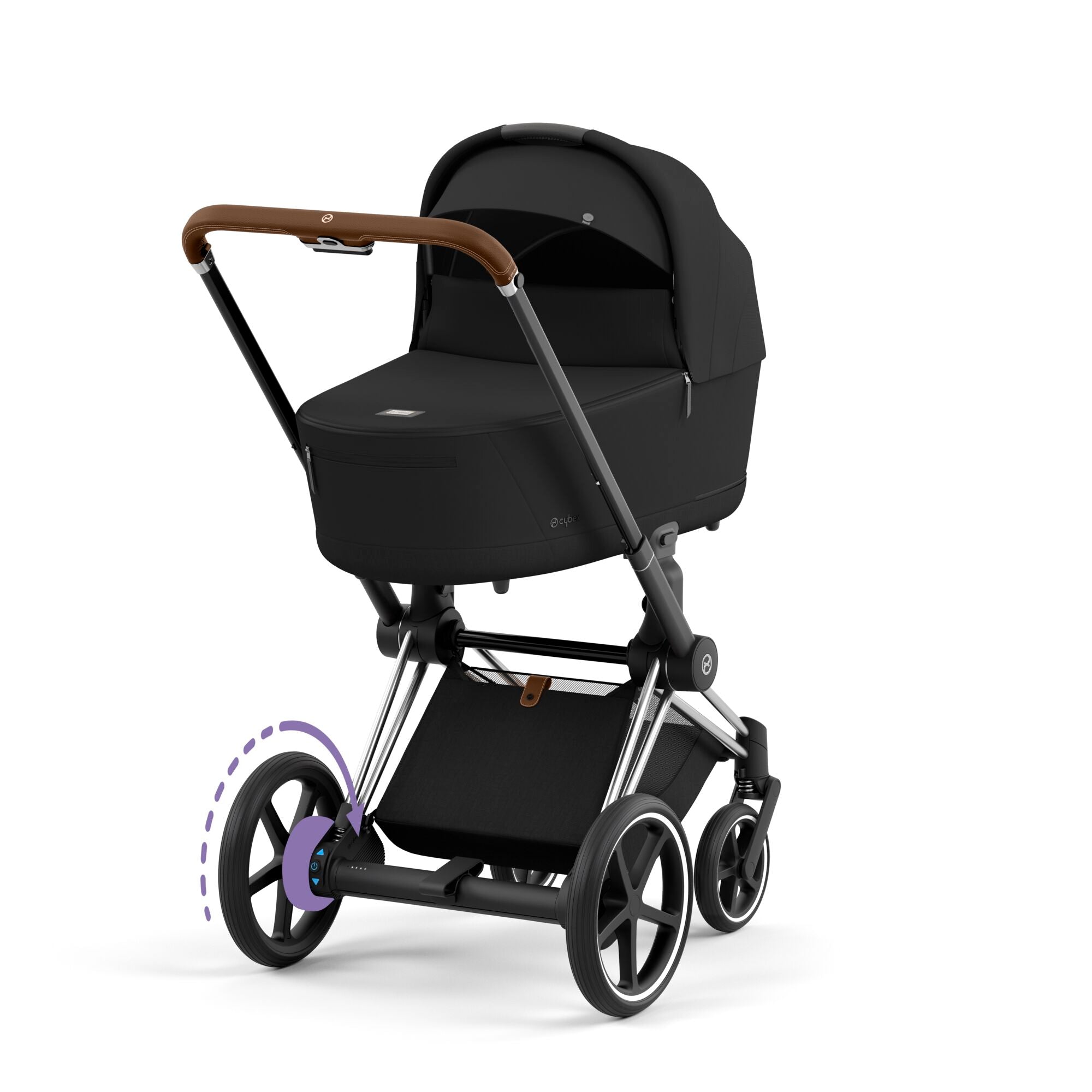 e-Kinderwagen CYBEX e-Priam www.harmony-ambiente.at | CYBEX e-Priam Chrome & Brown mit Babywanne Sepia Black