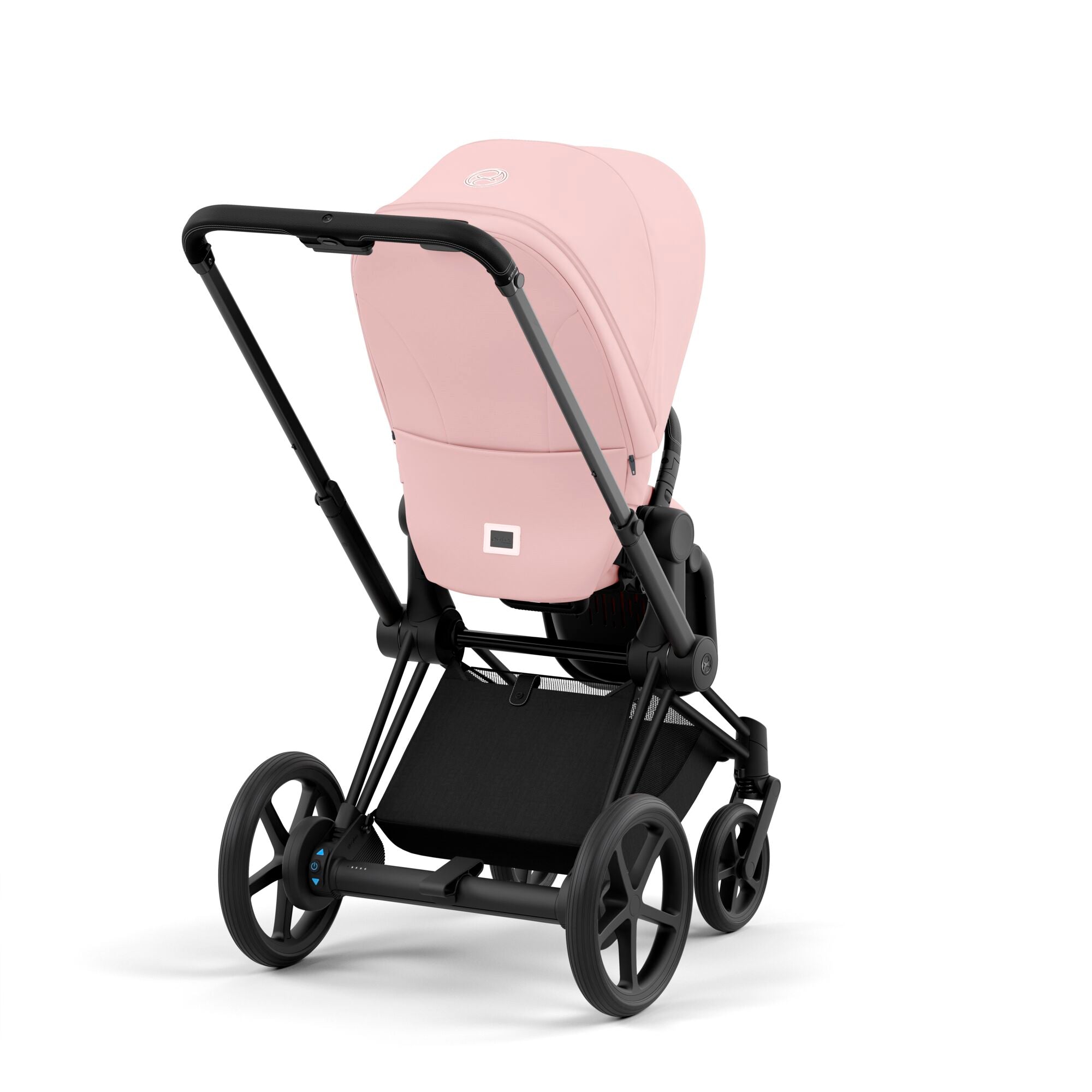 e-Kinderwagen CYBEX e-Priam www.harmony-ambiente.at | CYBEX e-Priam Matt Black mit Sitz Peach Pink