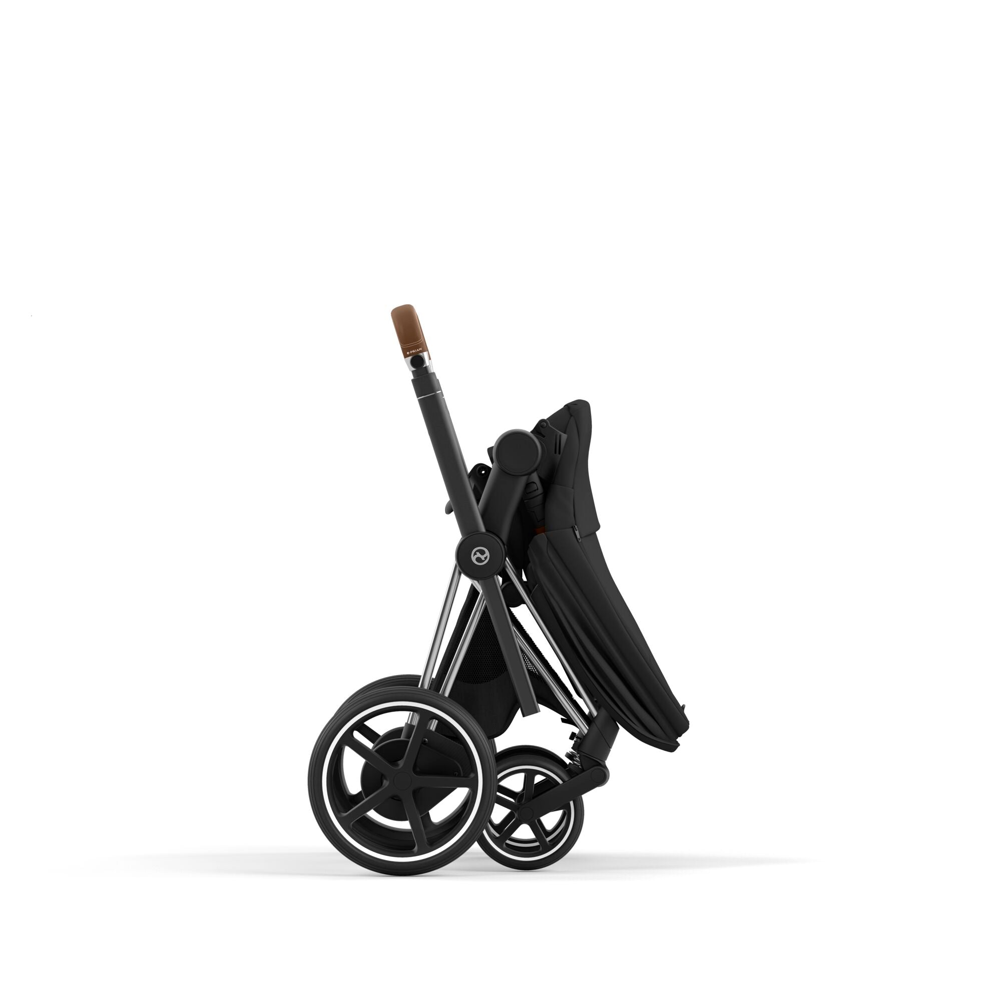 e-Kinderwagen CYBEX e-Priam www.harmony-ambiente.at | CYBEX e-Priam Chrome & Brown mit Sitz Sepia Black