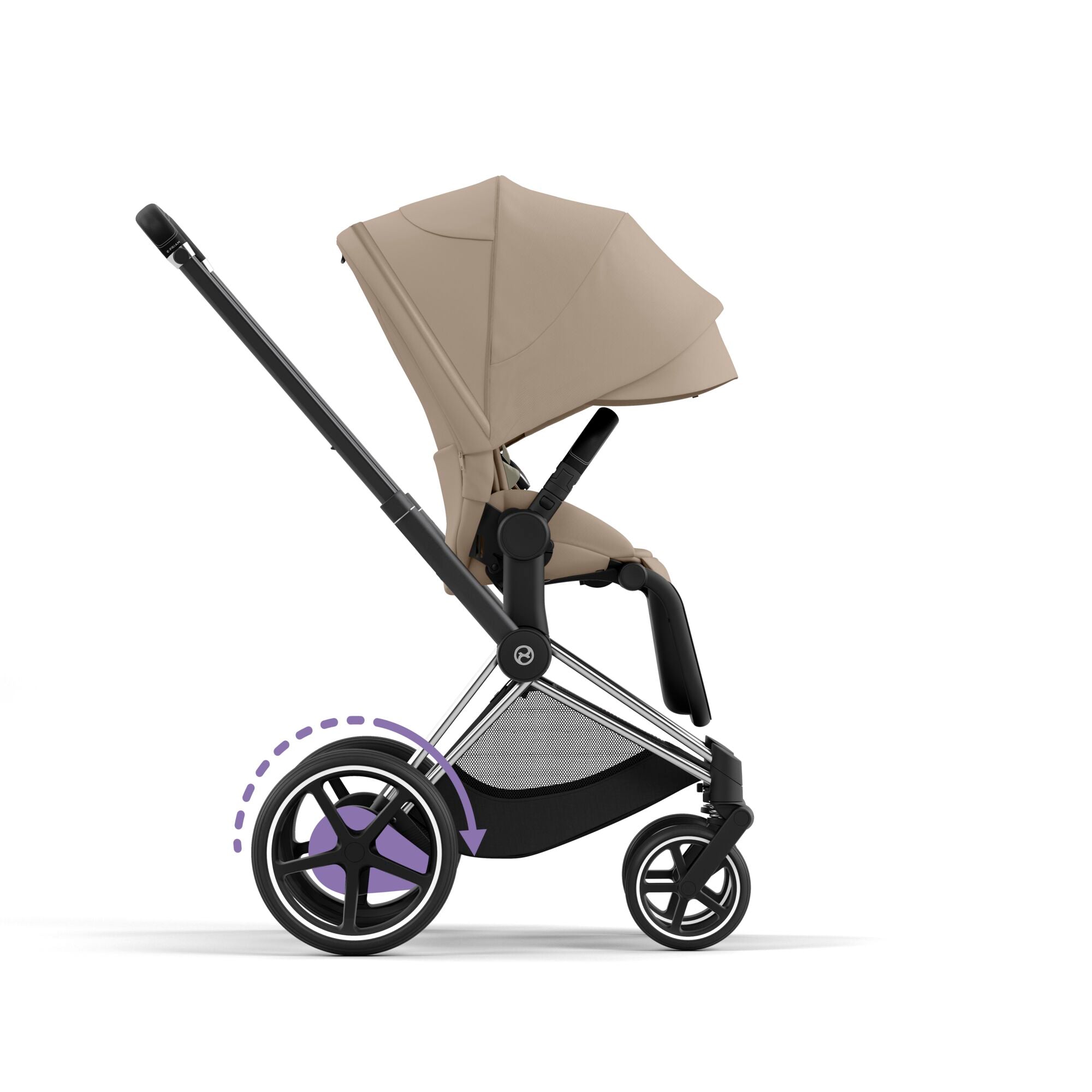 e-Kinderwagen CYBEX e-Priam www.harmony-ambiente.at | CYBEX e-Priam Matt Black mit Sitz Cozy Beige