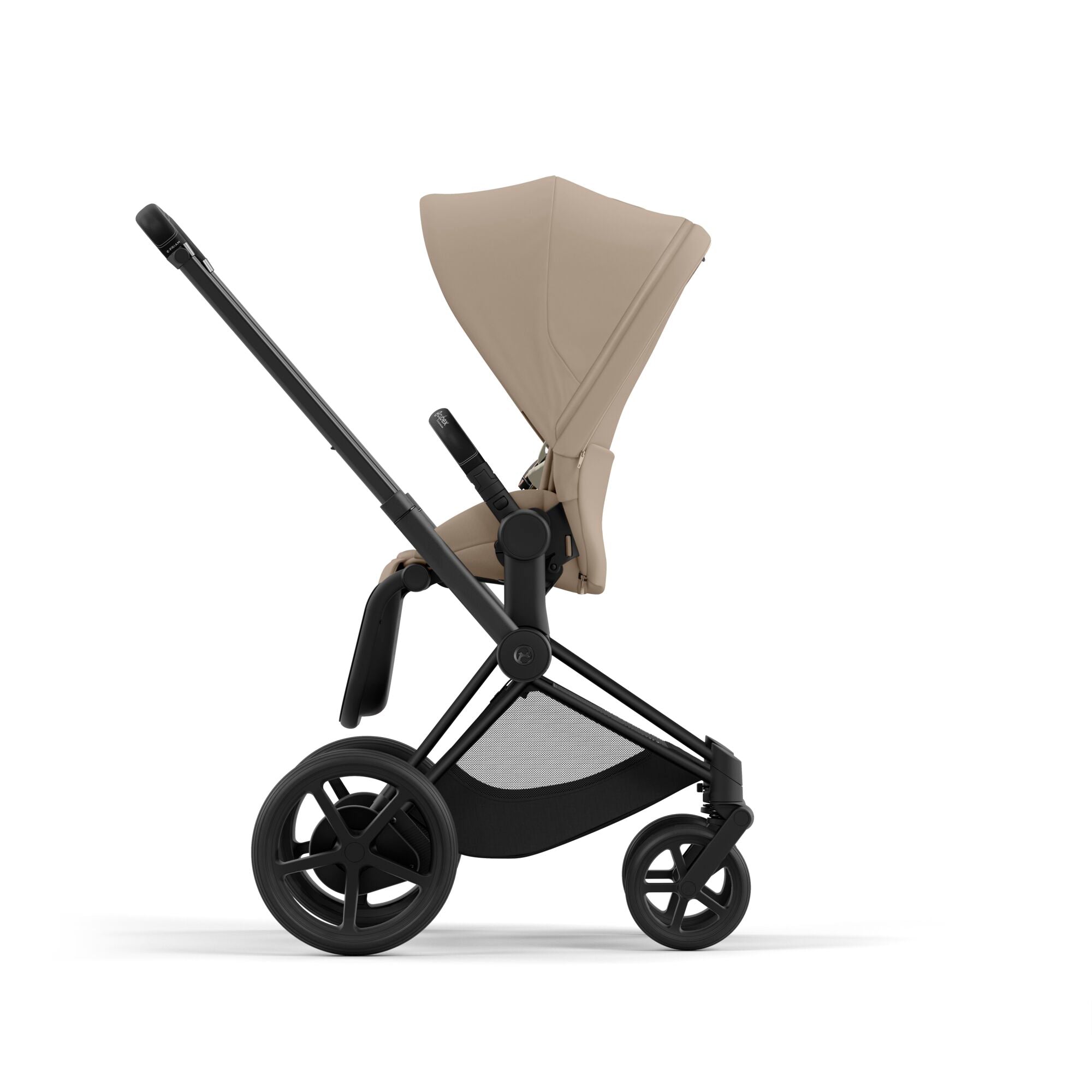 e-Kinderwagen CYBEX e-Priam www.harmony-ambiente.at | CYBEX e-Priam Matt Black mit Sitz Cozy Beige